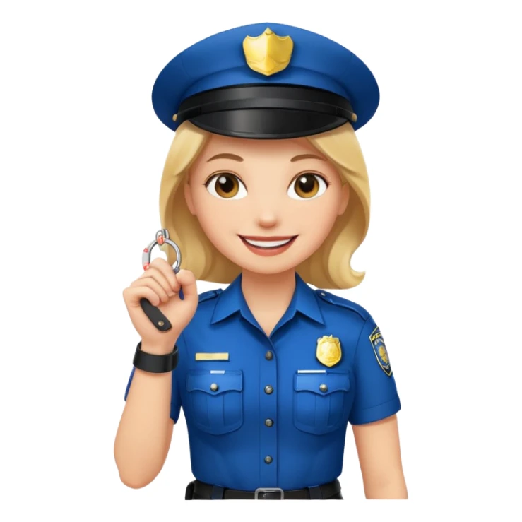 kelepçe tutan kadın polis sticker