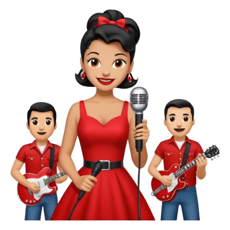 I'd like her to be more happy and with a rockabilly band! sticker