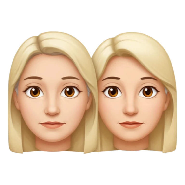 a woman face in 2 part : Left part is young (20yo) the right part is old (60yo) sticker