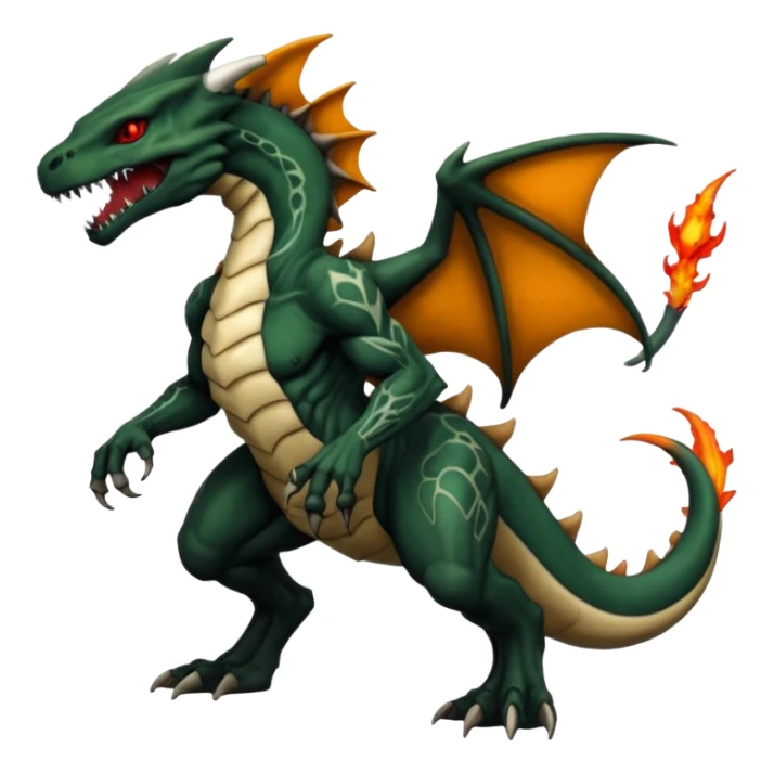  Venom-Primagen-Marowak-Charizard-Xenomorph-hybrid-fantasy-creature (full body) with tattoos and scale markings sticker