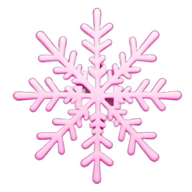 pink snowflake  sticker