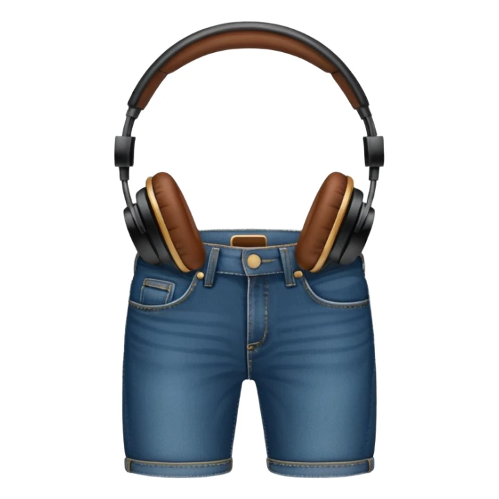 Brown and jeanse headphones beats minimalism no people sticker