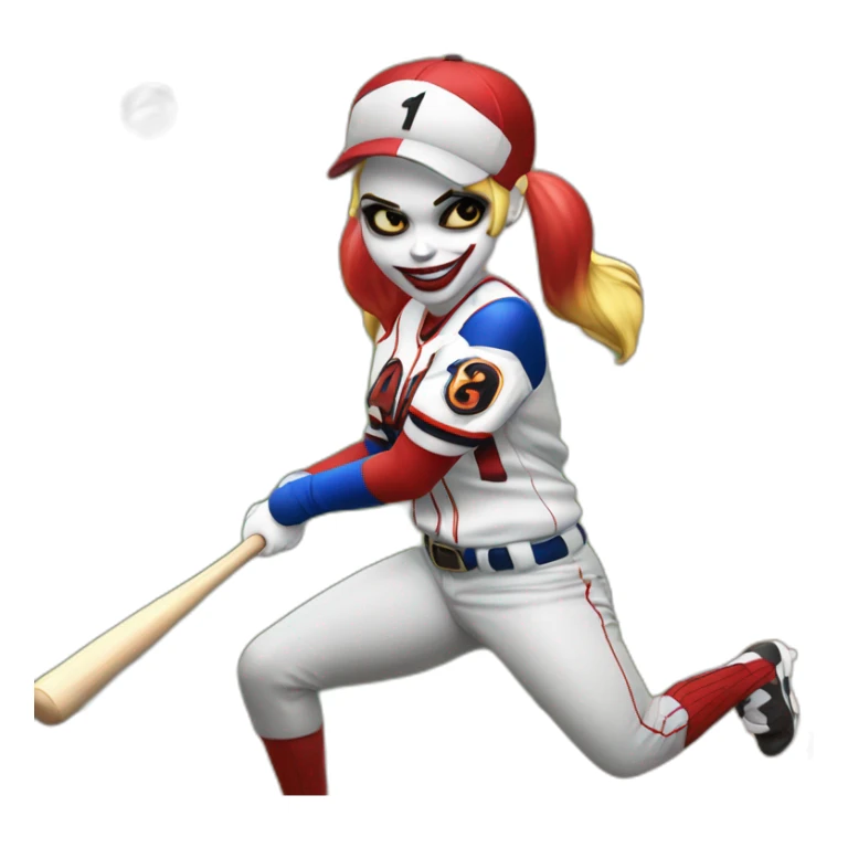 Harley Quinn con un bate de béisbol sticker