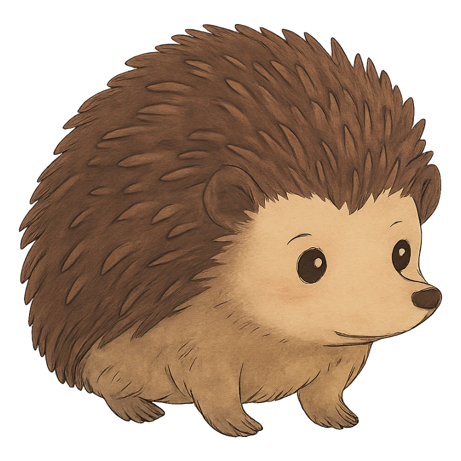 ghibli style hedgehog sticker