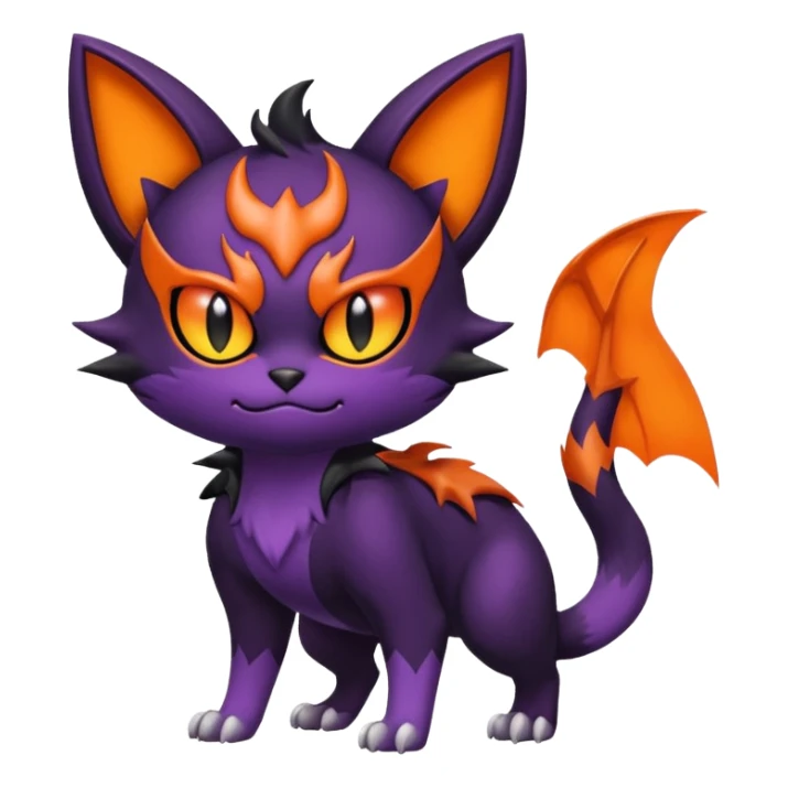 Noibat-Litten-Torracat-fusion-Fakemon-Pokémon-creature  sticker
