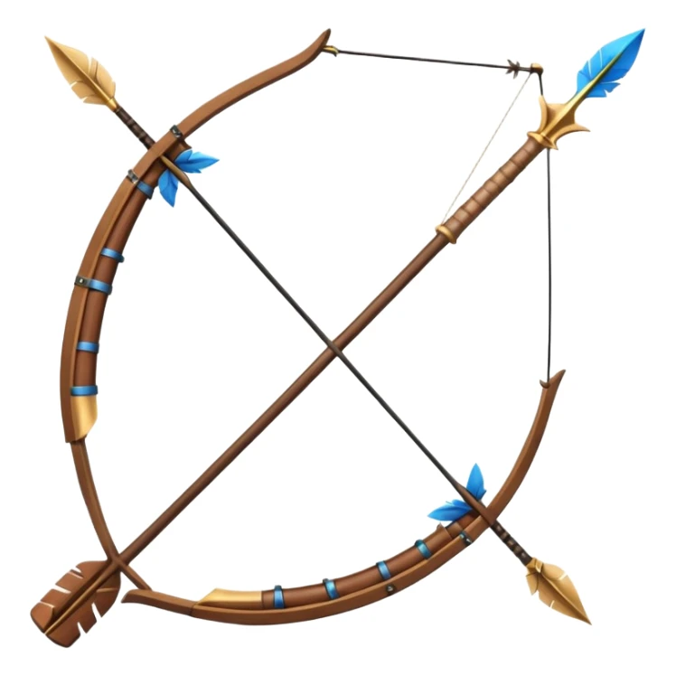 bow and quiver with arrows sticker