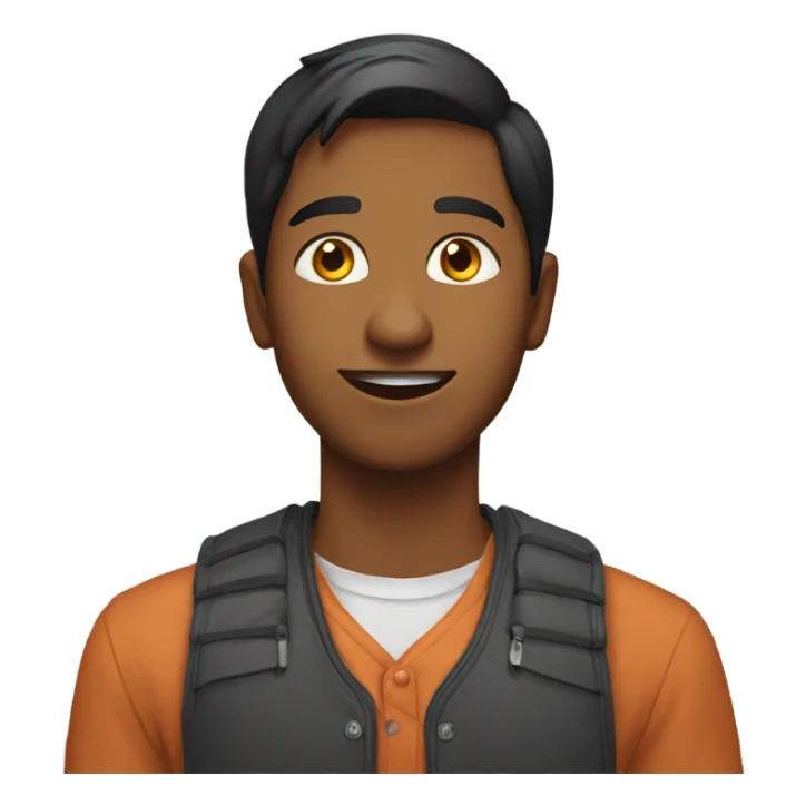 indian teenager applauding  sticker