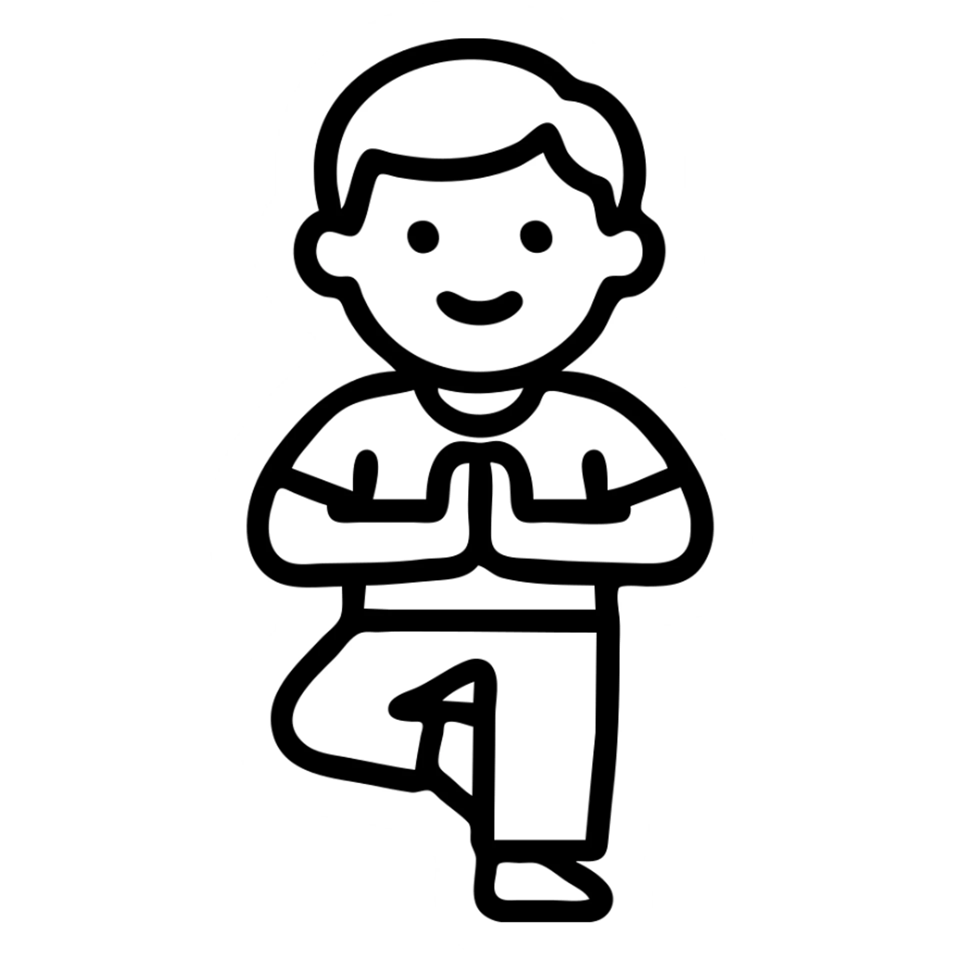icon on the theme of kids yoga classes.  sticker
