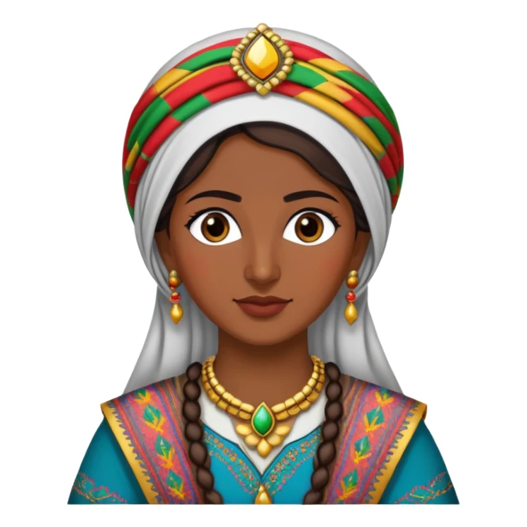 Kurdish woman with traditional clothing sticker