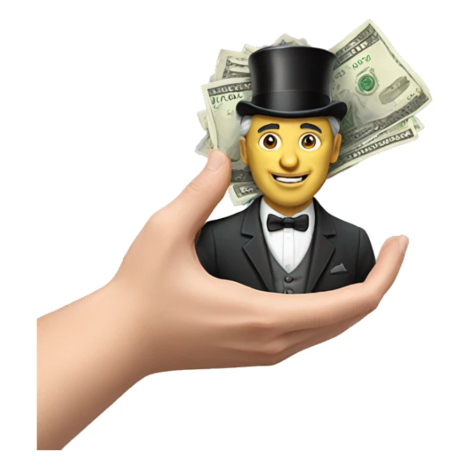 Photorealistic A British gentleman with money in his hand sticker