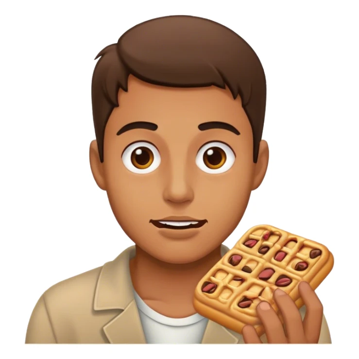 The face of a man with the munchies sticker