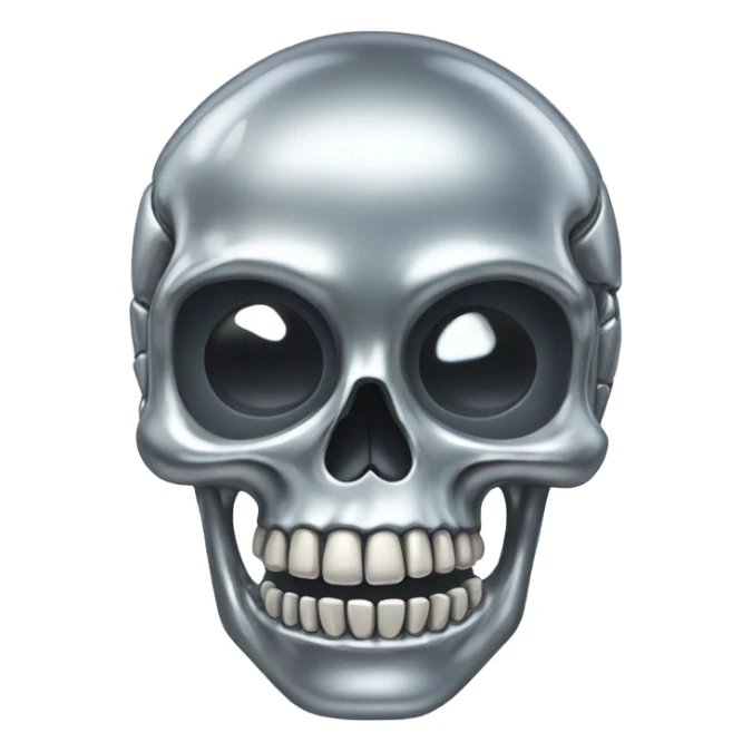 Skeleton made out of chrome  sticker