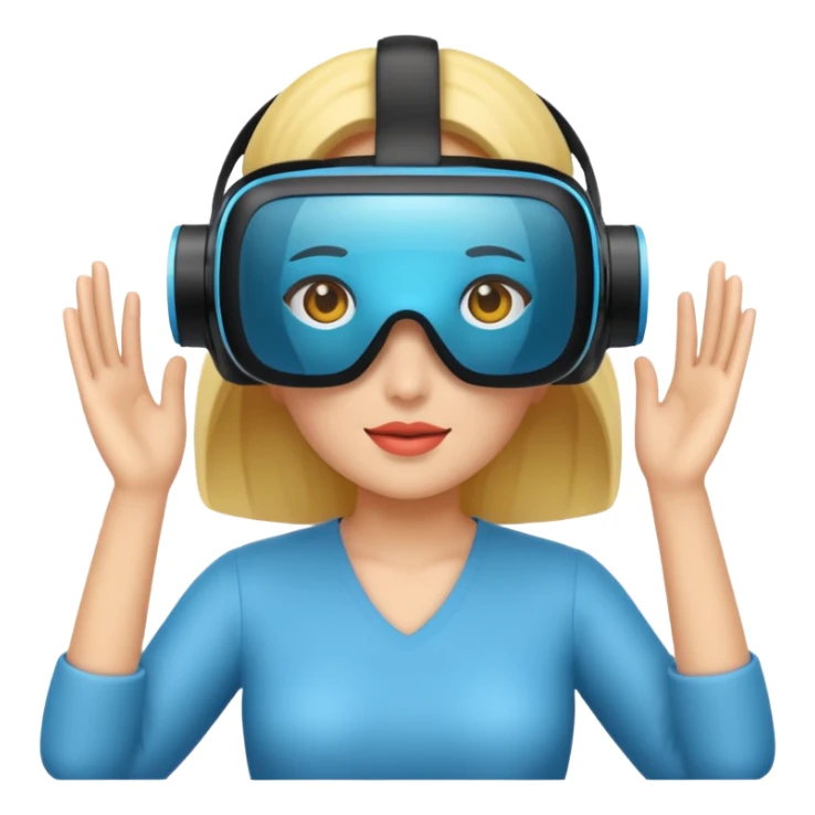 VR wearing woman sticker