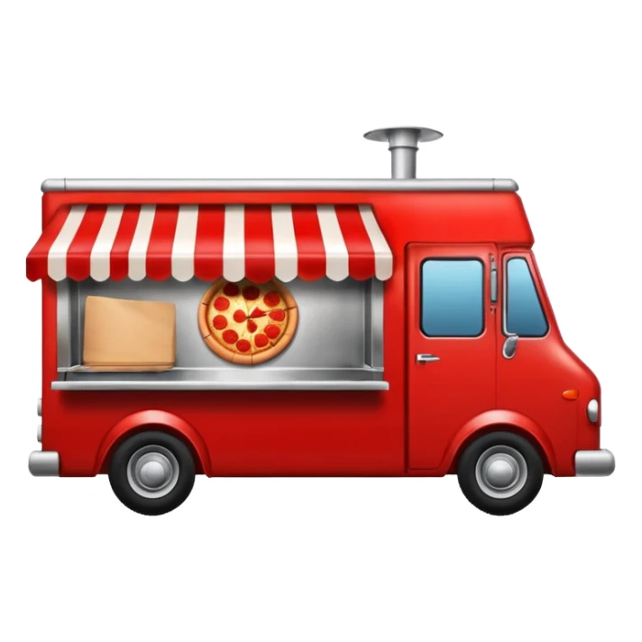 food truck selling pizza sticker
