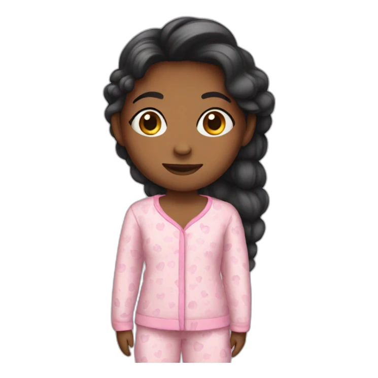 Girl wearing pajamas sticker