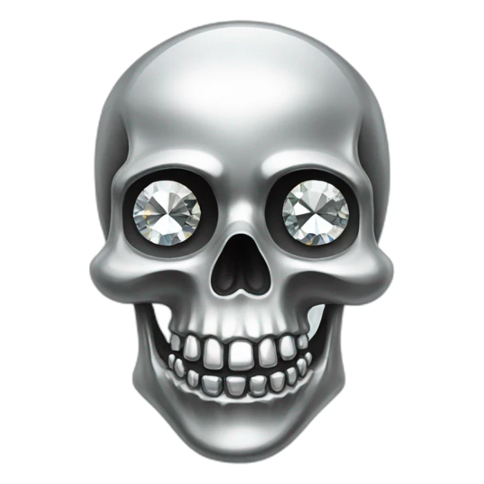 Diamond skull jewel sticker