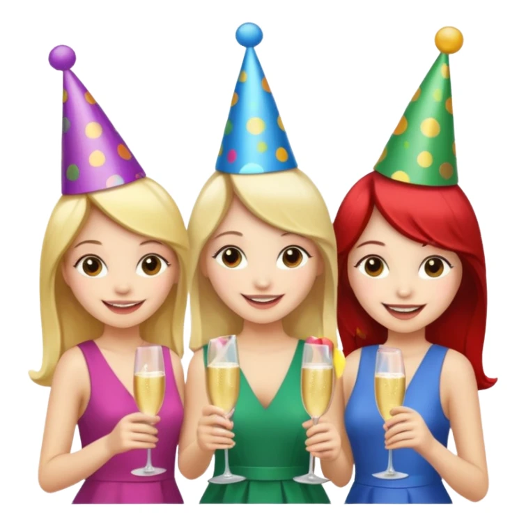 group of girls ready for a bacheloret party sticker