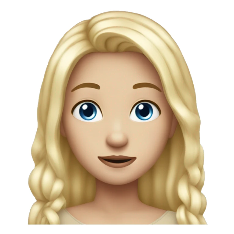 change this image so its blonde hair blue eyes sticker