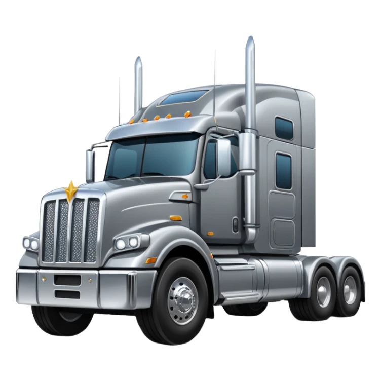 a big western strar truck gray sticker