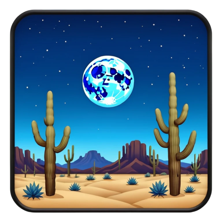 Blue Moon over an Arizona desert sticker