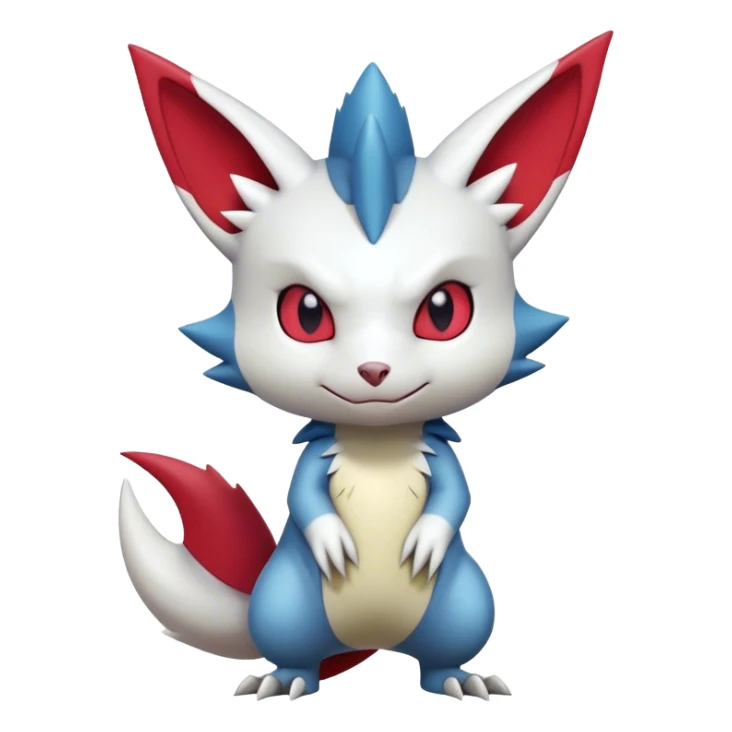 Cute Digimon-Sneasel-Zangoose-hybrid full body  sticker