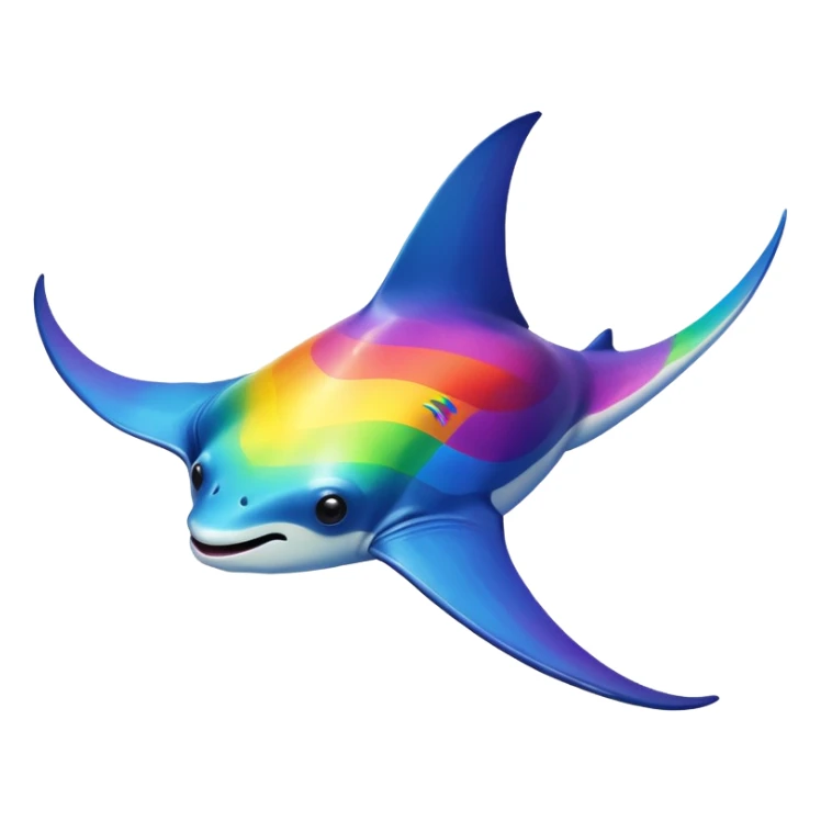 Very gay manta ray sticker