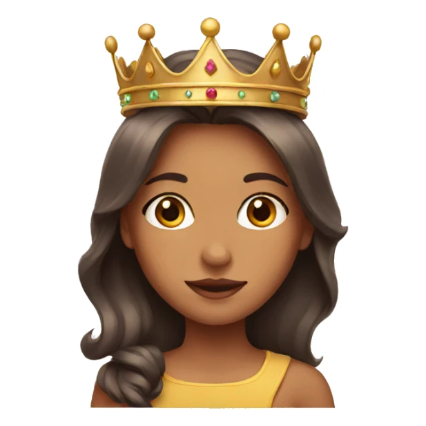 Girl with crown sticker