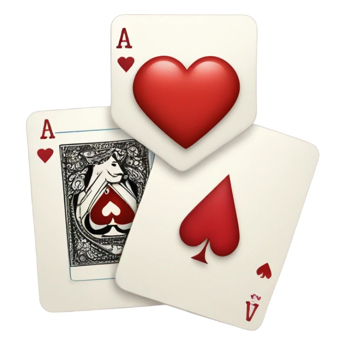 two aces: ace of heart and ace of diamond sticker