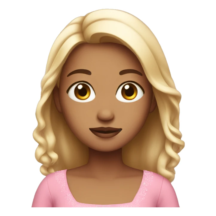 Girl in pink gown sticker