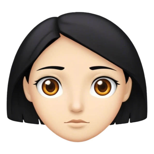 Trigueña con cabello negro de ojos cafes sticker