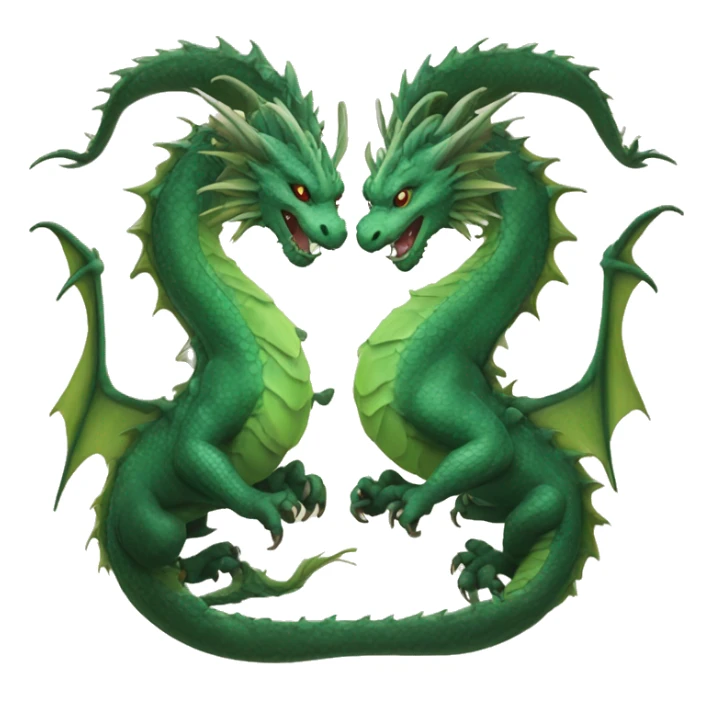 two dragon for gemeni zodiac sticker