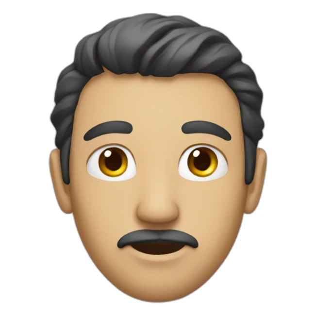 Man with beak instead of mouth sticker