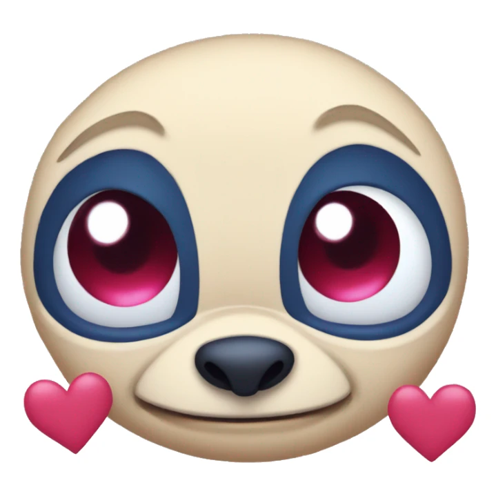 Stich whit hearts eyes sticker