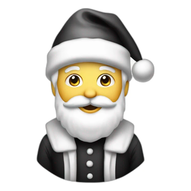 babbo natale felice in bianco e nero sticker