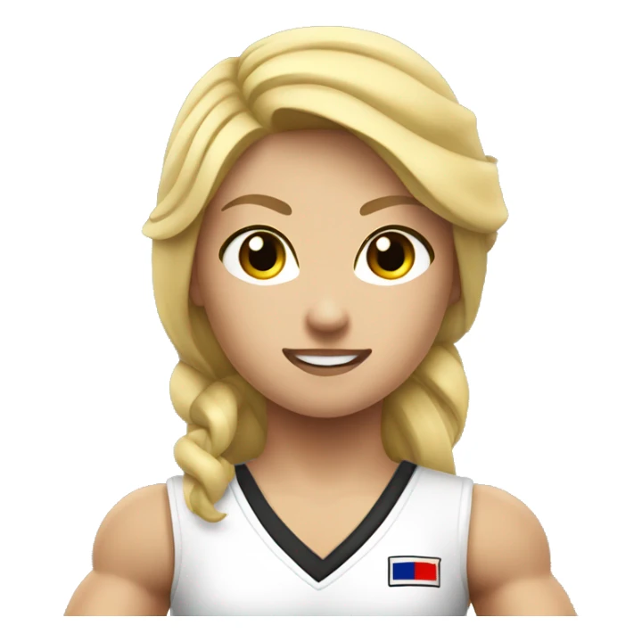 Strong muscle arm blonde Taekwondo girl sticker