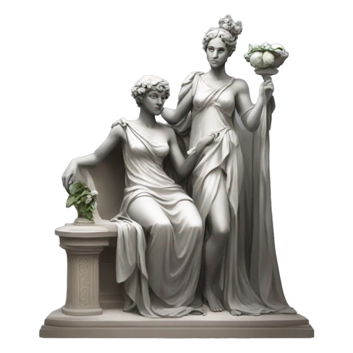 Persephone and hades renaissance statue sticker