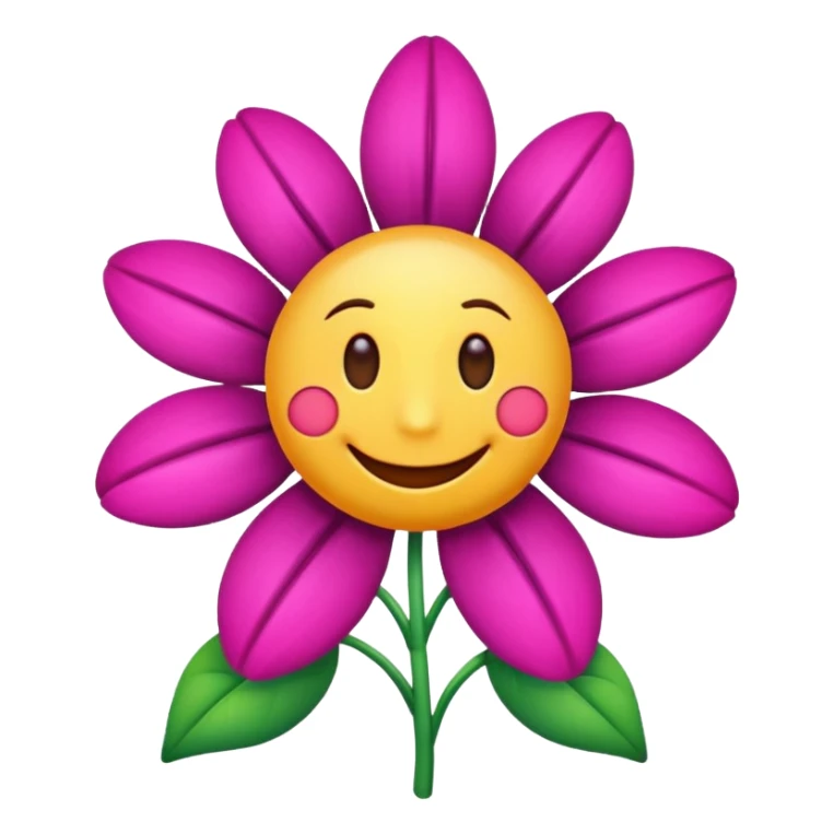 smiling flower sticker