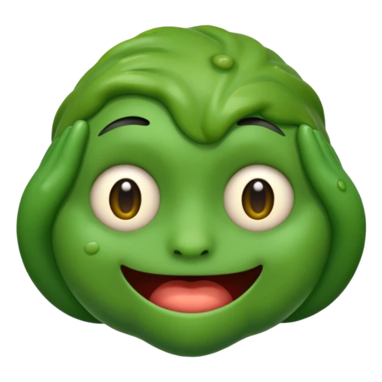 Create an regular circle emoji that is rolling his eyes and super gross sticker