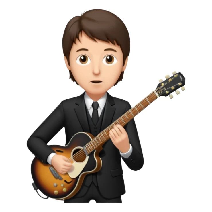 Paul McCartney playing guitar black suit sticker