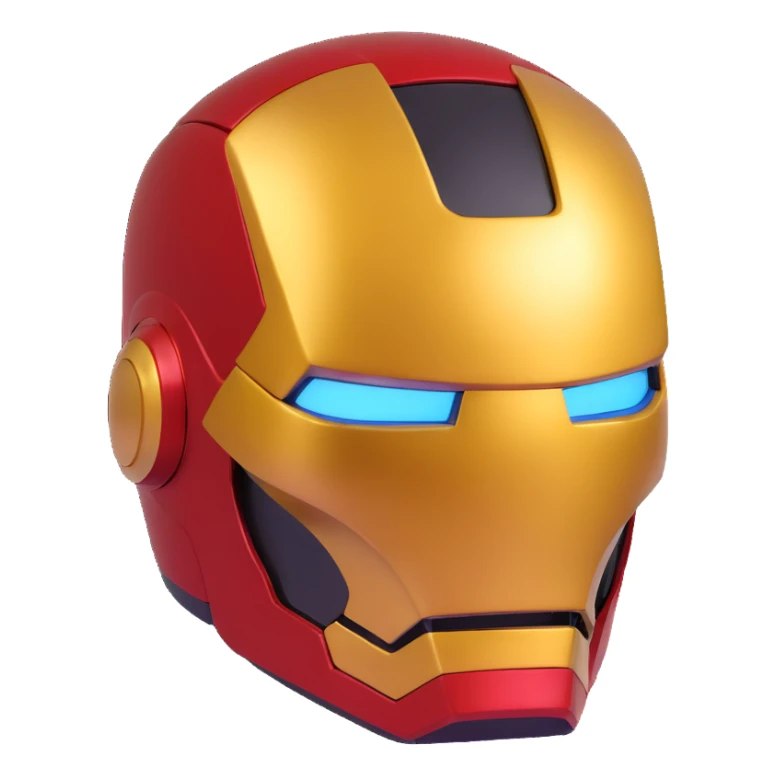 iron man helmet red and gold sticker