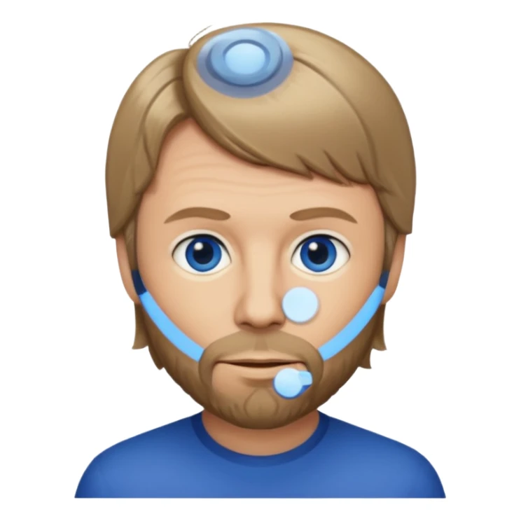 Björn Ulvaeus with dark blue eyes, dark blonde hair sticker
