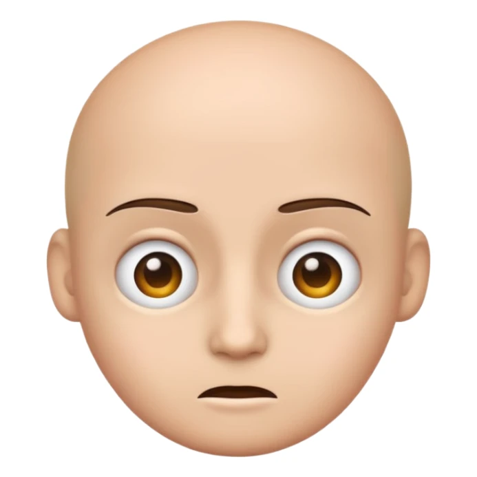 emoji with *NO* eyebrows staring into your soul  sticker