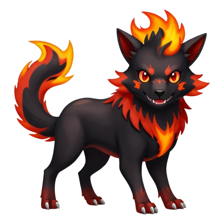 Houndoom-Poochyena-Pokémon-Fakémon-hybrid-creature sticker