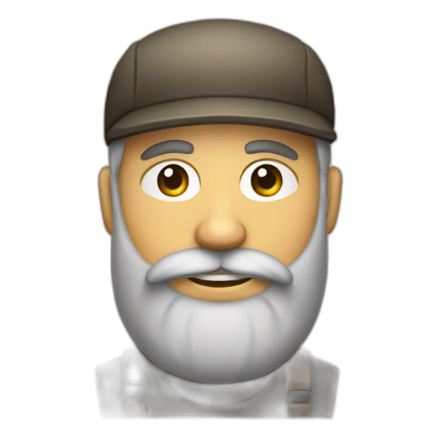 homme barbe avec béret et écouteur sans fil   sticker