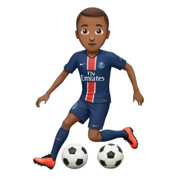 Matuidi dribbling a soccer ball in PSG uniform sticker
