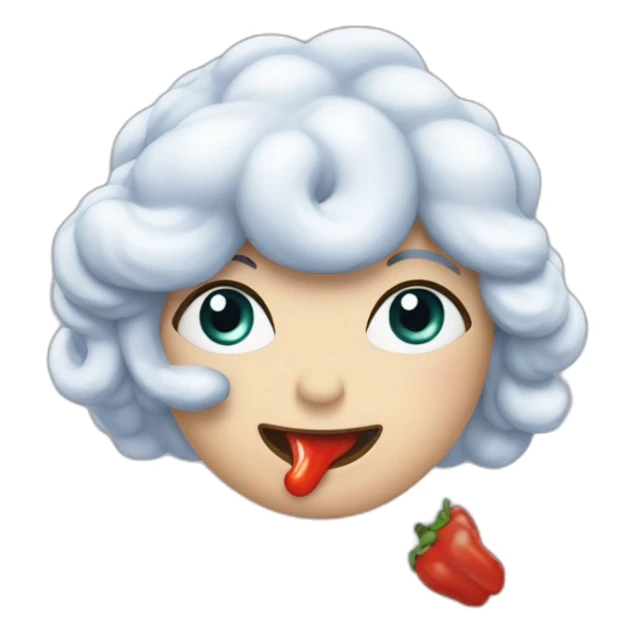 La reine des neige qui mange un piment  sticker