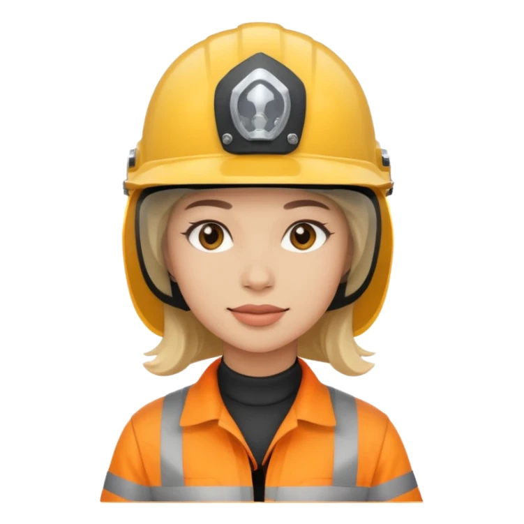 woman with helmet sticker
