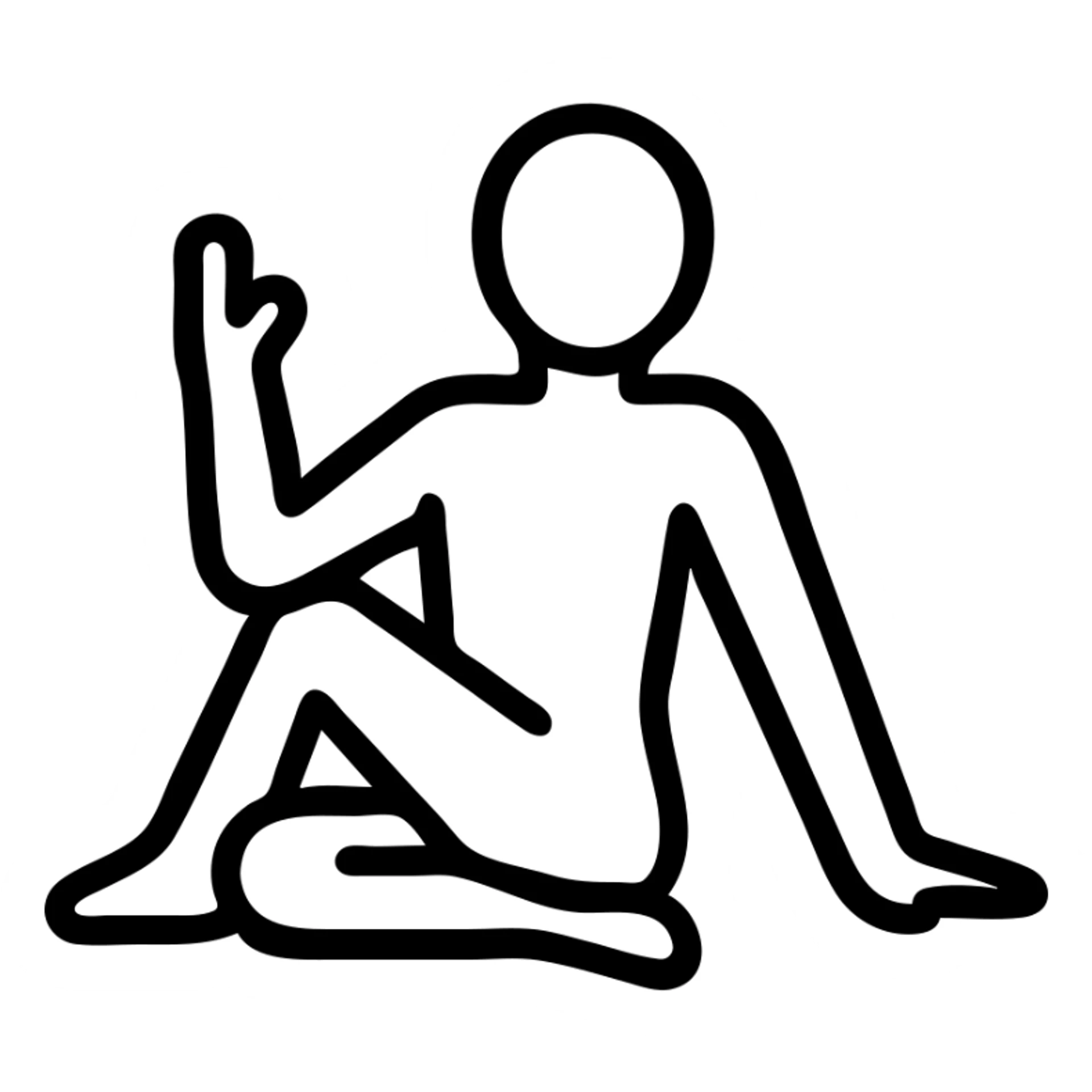icon on the theme of yoga half spinal twist classes.  sticker
