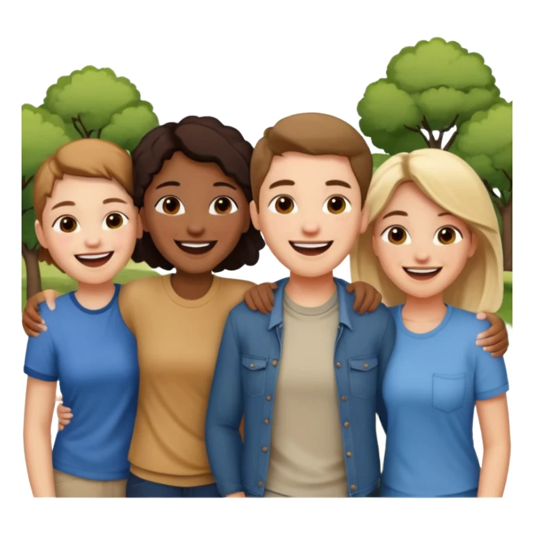 group of friends having fun together sticker