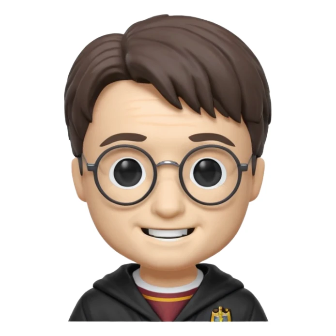 harry potter happy face funko pop style cue sticker
